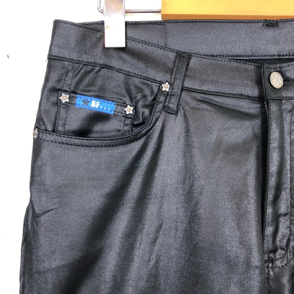 Vintage Bubblegum American Flavour Black Satin Pants Sz 32 - Picture 6 of 14